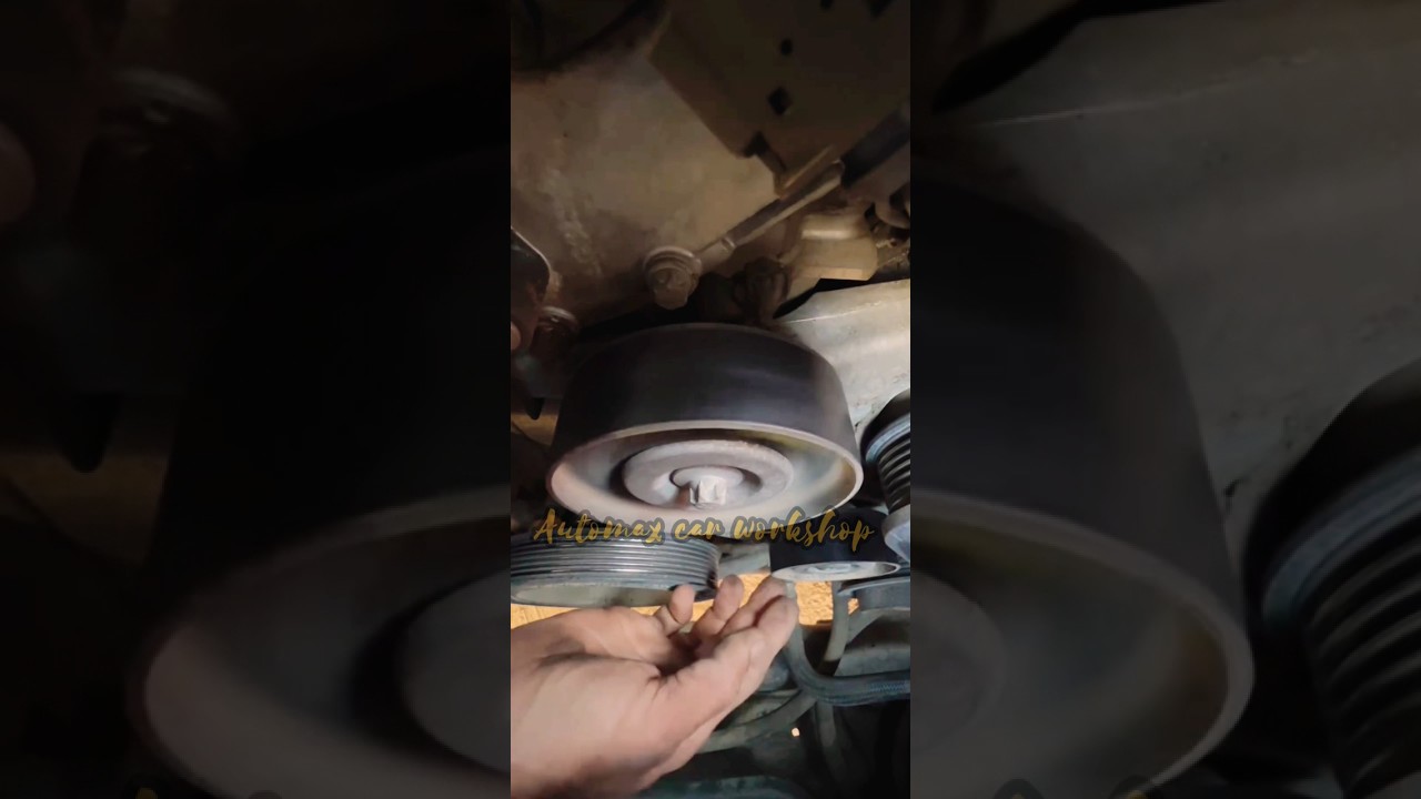 Tensioner pulley noise 😲🙄 #mechanic #shorts