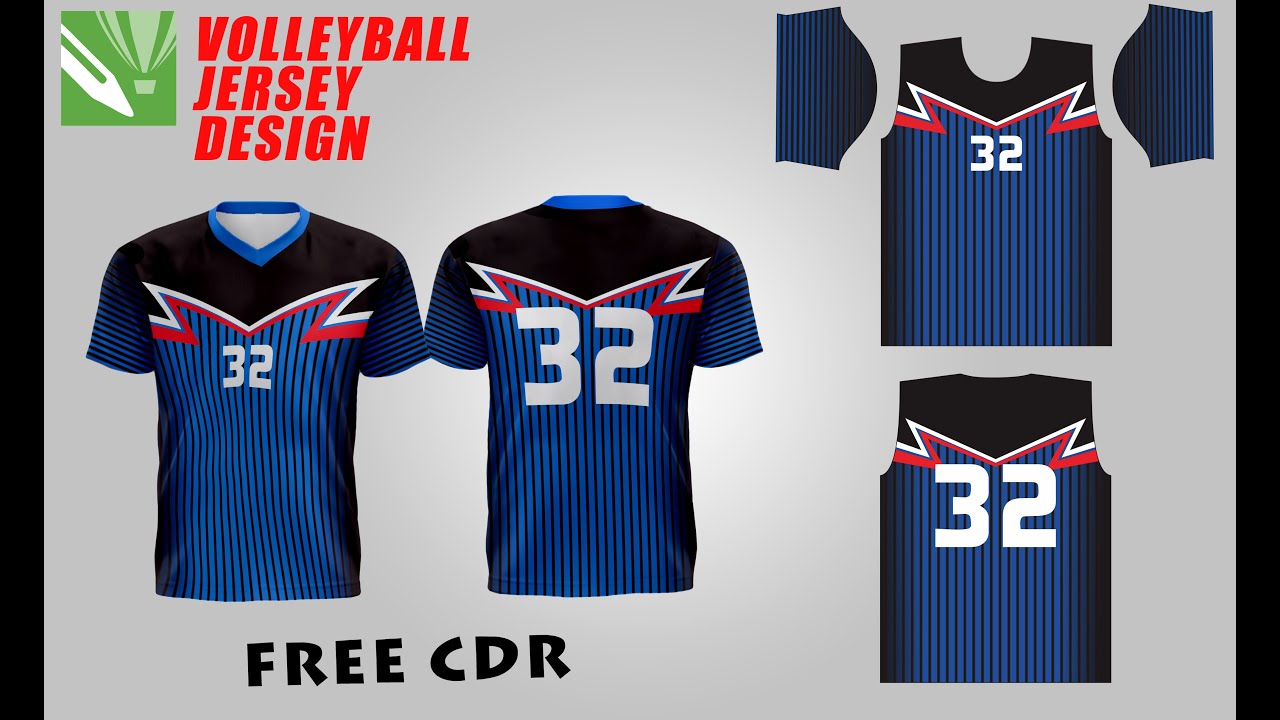 Volleyball Jersey Design with Coreldraw X7 | Free CDR
