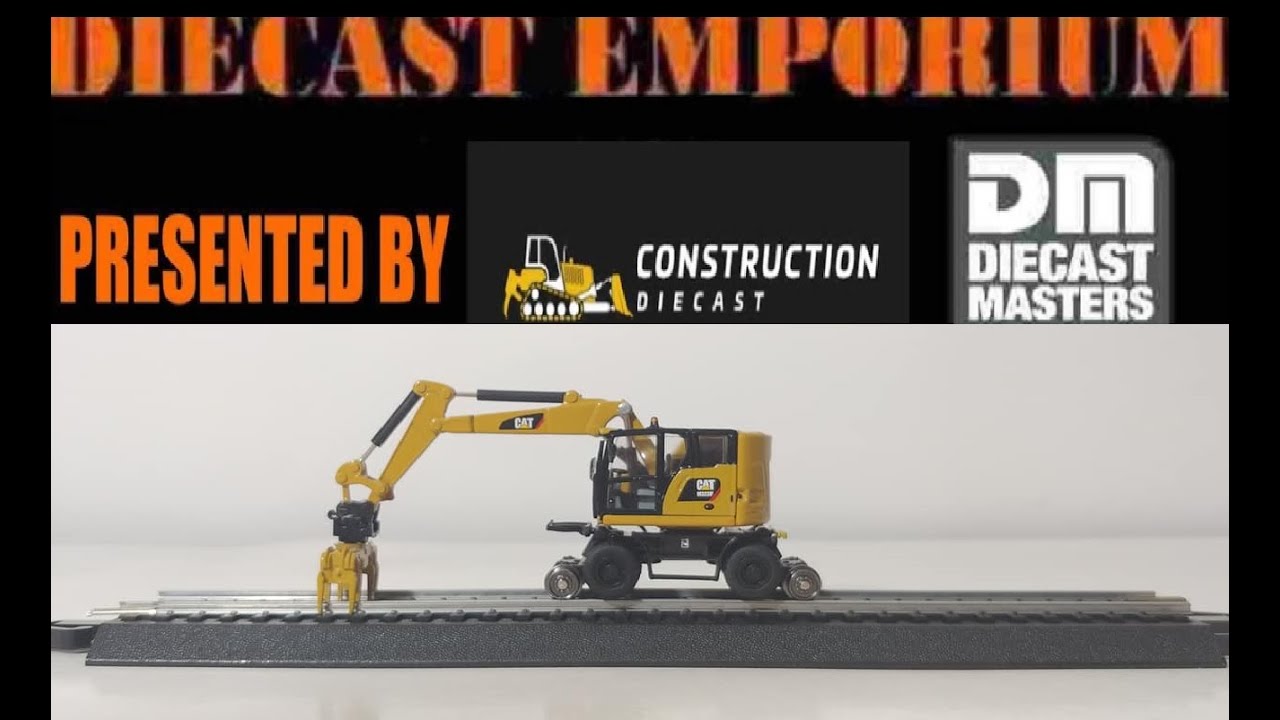 Diecast Masters CAT M323F Railroad Wheeled Excavator (CAT Yellow Version)