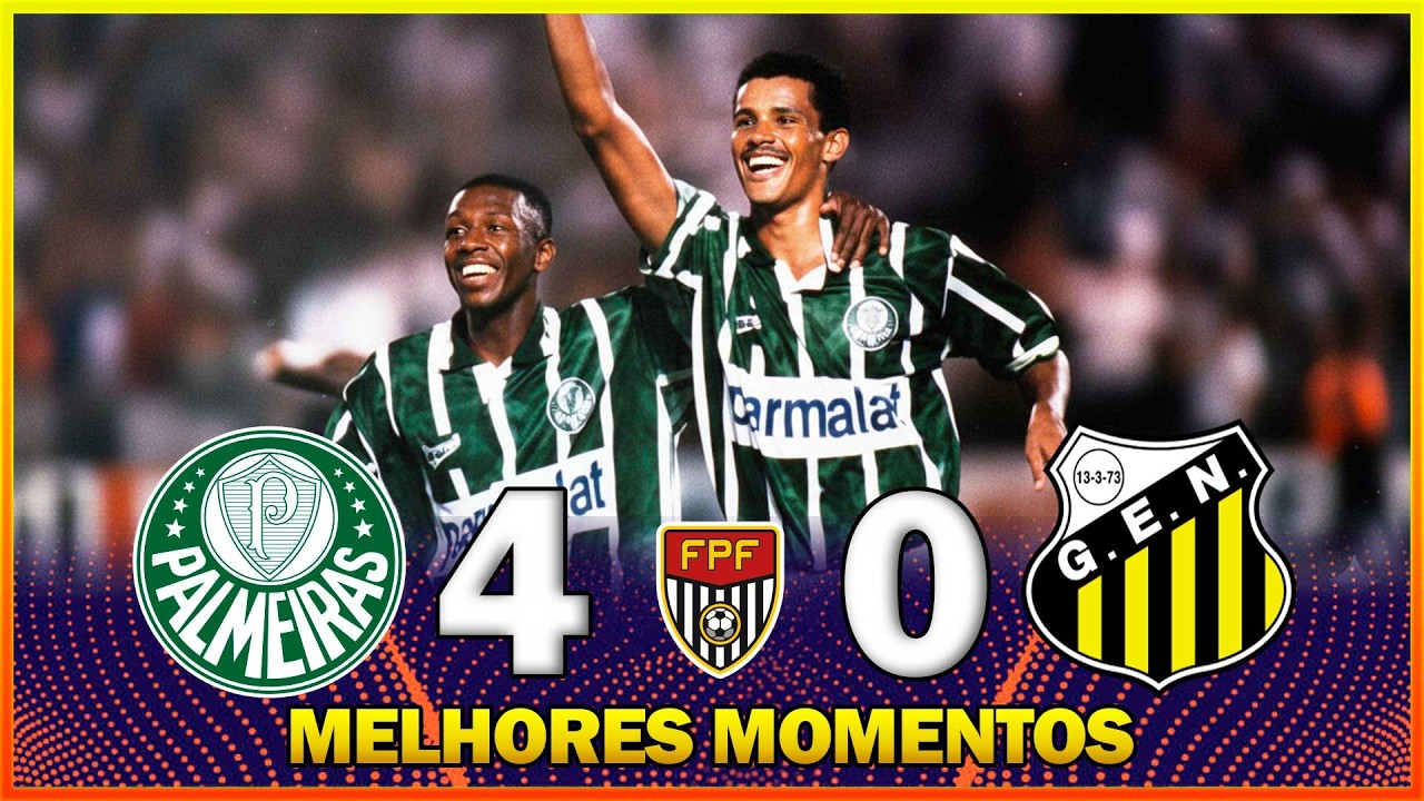 PALMEIRAS 4 x 0 NOVORIZONTINO ● MELHORES MOMENTOS ● PAULISTÃO 1996 ● 2º TURNO ● 2ª RODADA