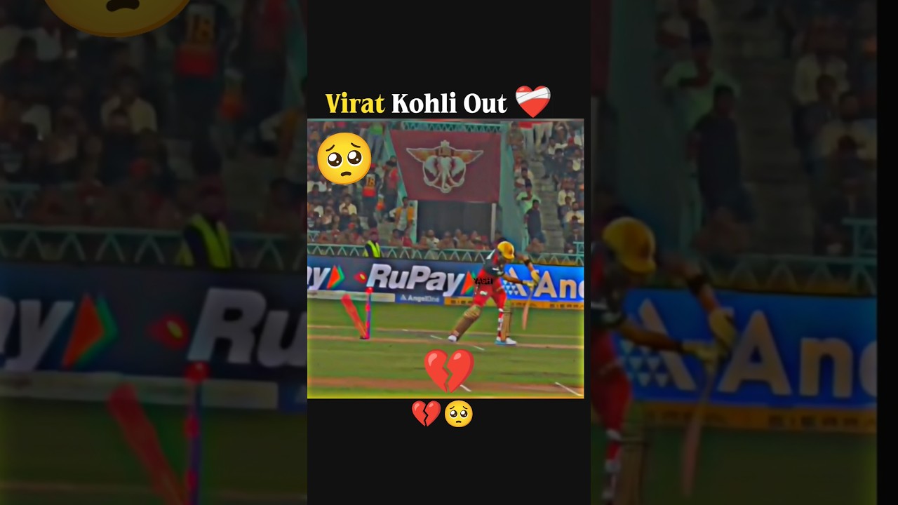 𝐕𝐢𝐫𝐚𝐭 𝐊𝐨𝐡𝐥𝐢 𝐠𝐨𝐧𝐞...🥺💔#viratkohli #wicket #rcbvslsg #cricket #ipl2026 #match #shorts
