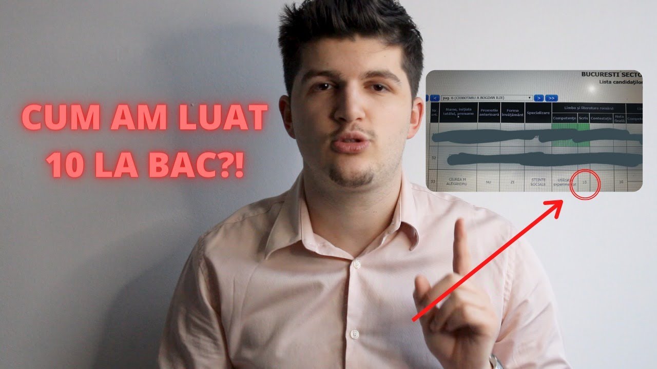 Cum am luat 10 la bac❗❓