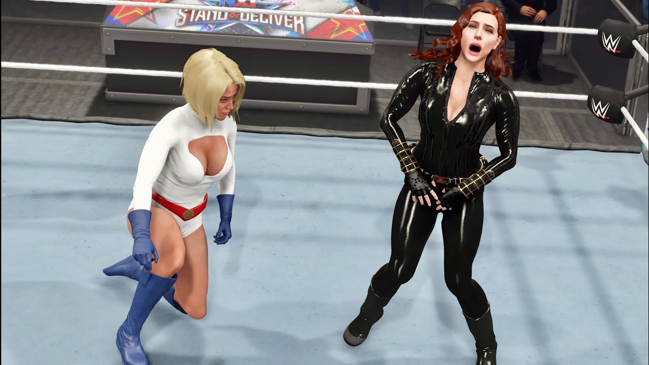SUPER HEROINE BATTLE - Power Girl vs Black Widow - WWE2K23