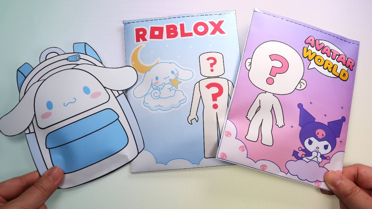 [Paper Diy] Roblox & Avatarworld Sanrio Outfits Сумка для слепых (Cinnamoroll, Kuromi)