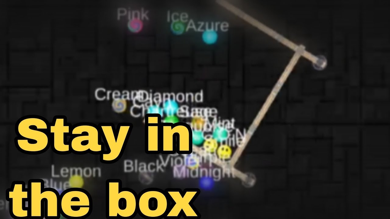 Stay in the box! Marble Run 2d