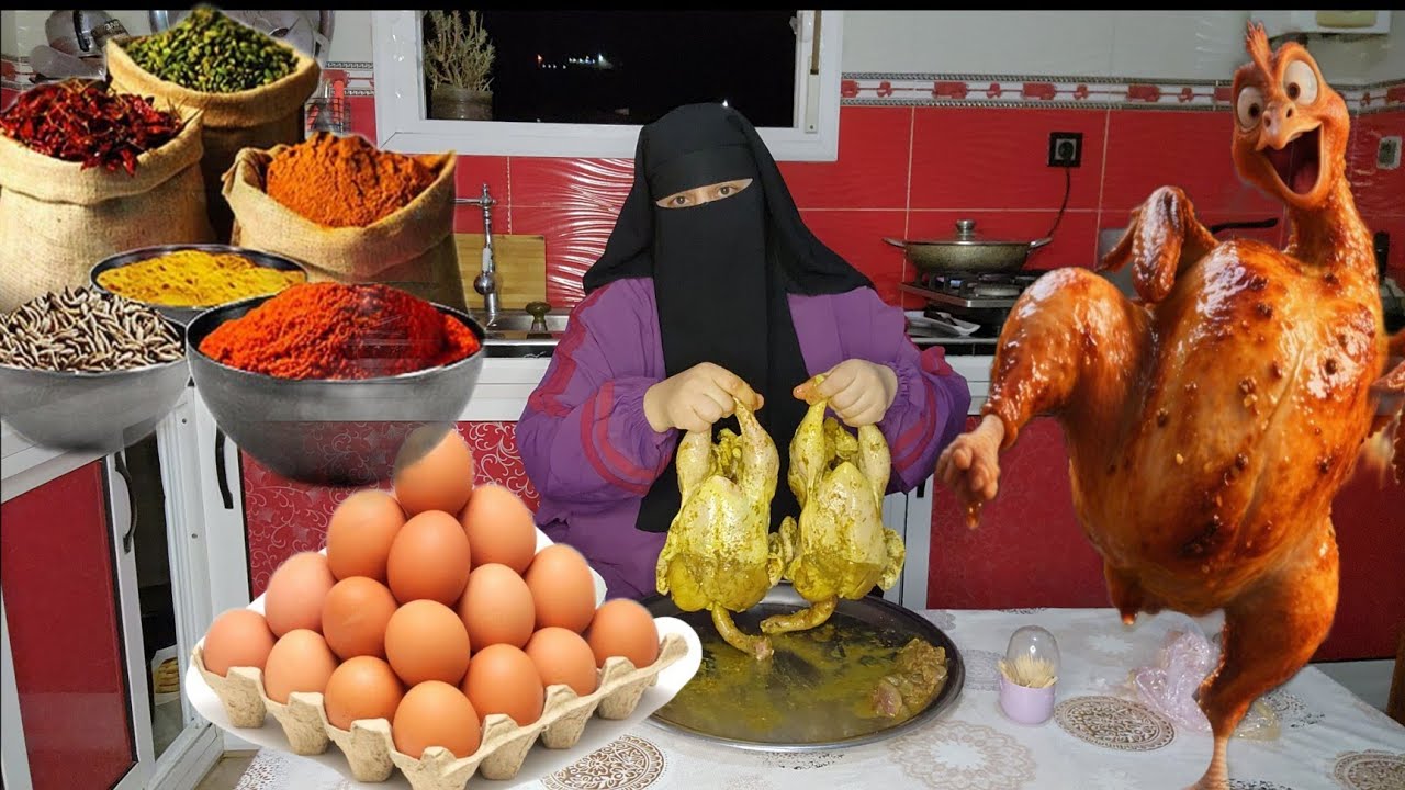الوصفه ديال الدجاج عامرين بالشعريه رائعا جدا الجزء الاول