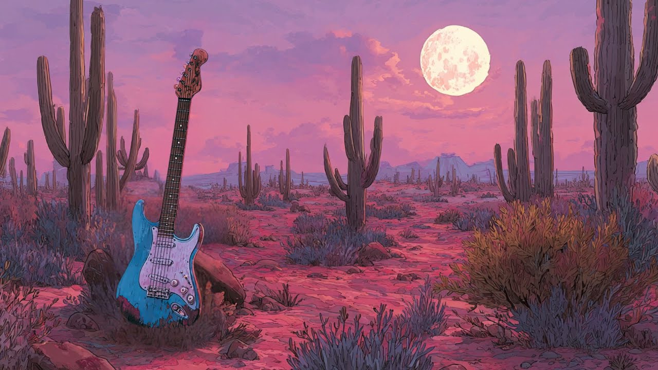 Moonlit Desert Guitar Instrumental | Psychedelic Desert Rock