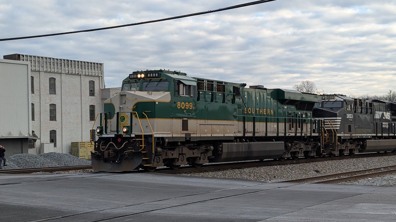 NS8099, Southern NS Heritage Locomotive on our livestream rail cam trackside @ Dalton Yard #railfans