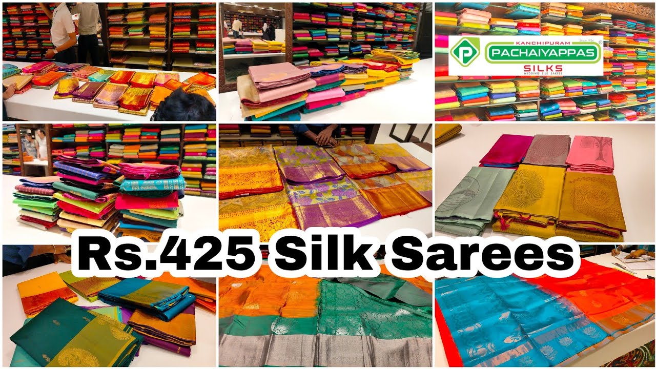 Tnagar Kanjipuram Pachayappas Silks Rs.425 Silk Saree | Low Budget Silk Saree & Soft Silk Sarees