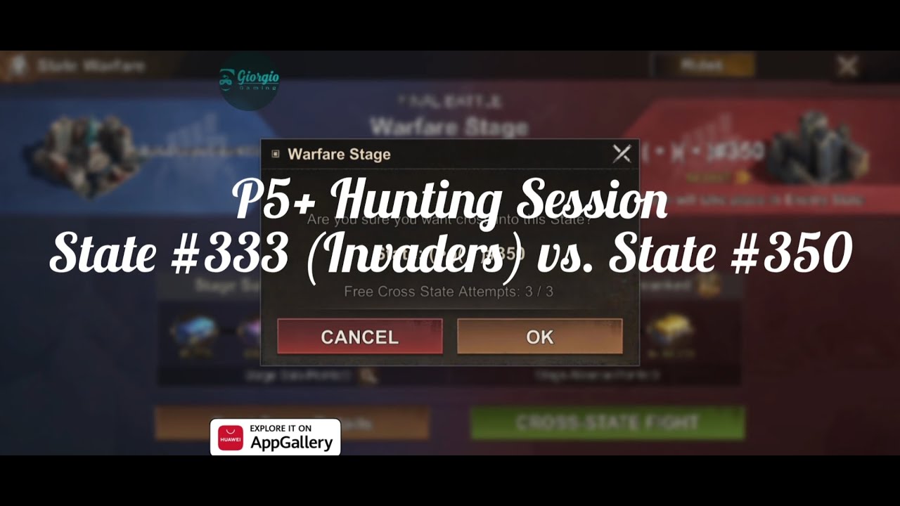 State of Survival - P5+ Hunting Session: SvS State#333 (Invaders) vs. State #350