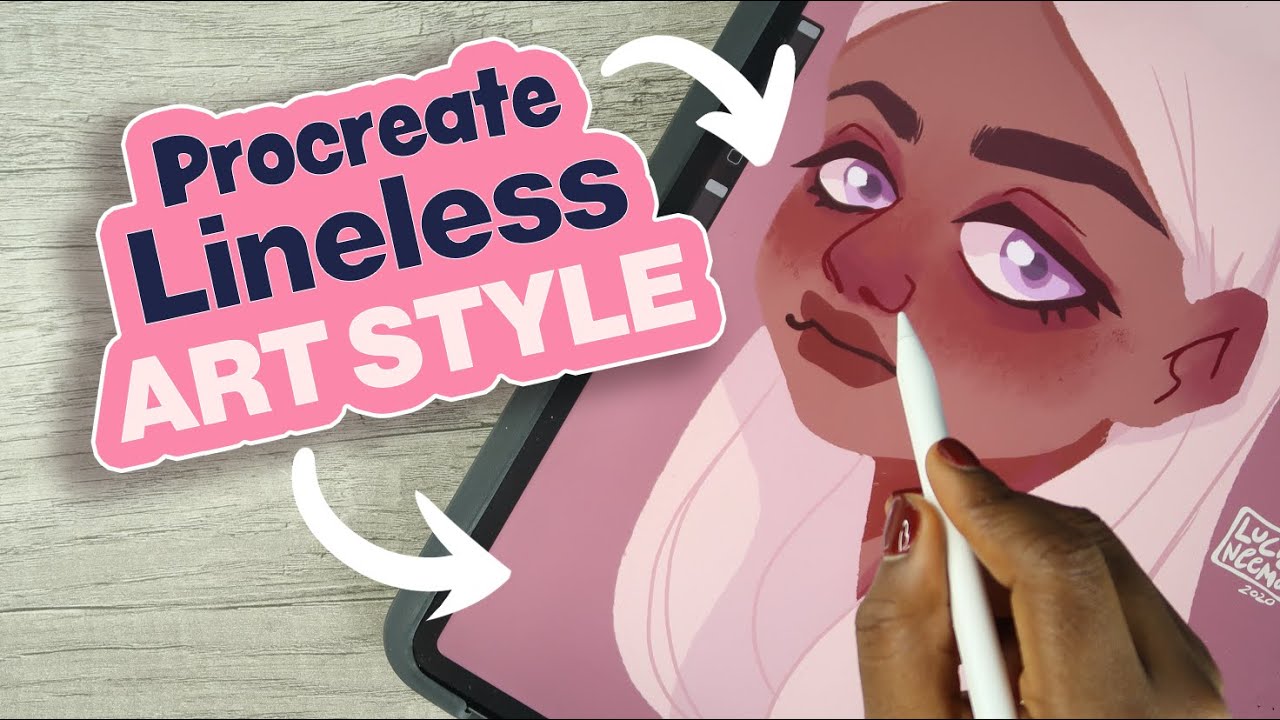 LINELESS ART STYLE ON PROCREATE |   Adding TEXTURE on digital art
