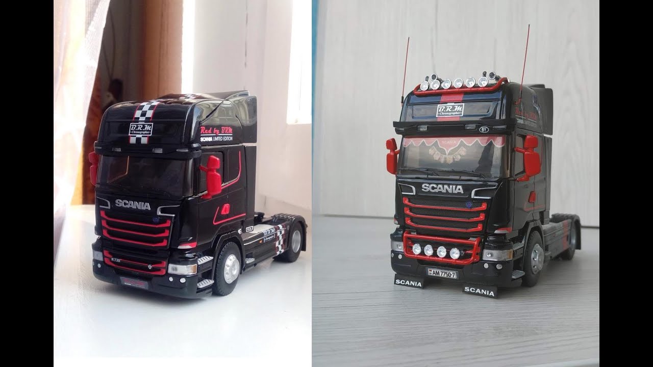 SCANIA R730 Streamline Topline BRM (2016), black  1/43 (КОНВЕРСИЯ ДОРОБОТКА)