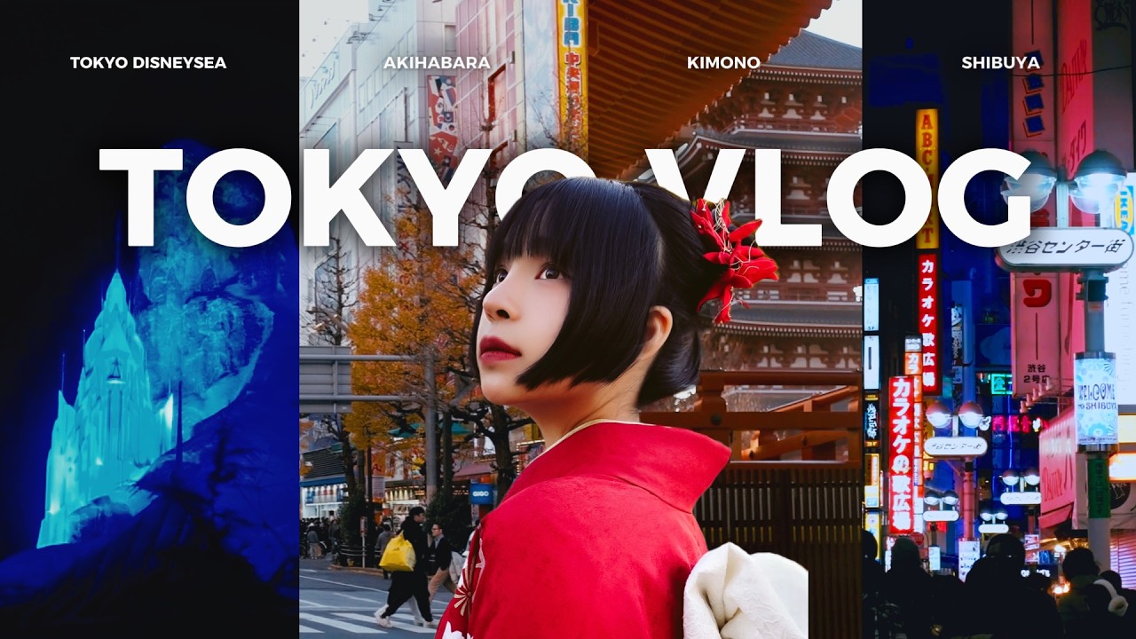 [Japan Vlog] 3 ngày ở Tokyo 🇯🇵, đi DisneySea, Shibuya, Akihabara, mặc Kimono, Bay hạng thương gia