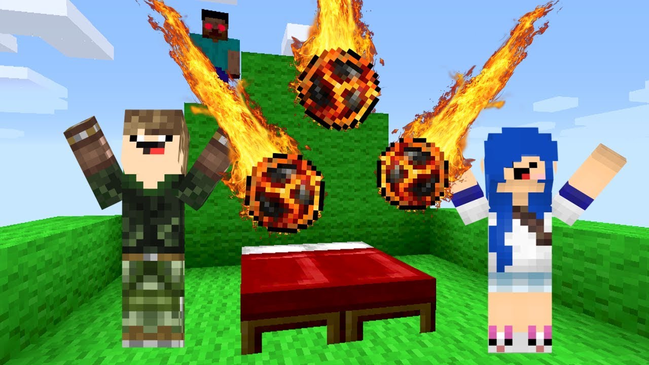 METEOROS NA MINHA CAMA  l MINECRAFT BED WARS