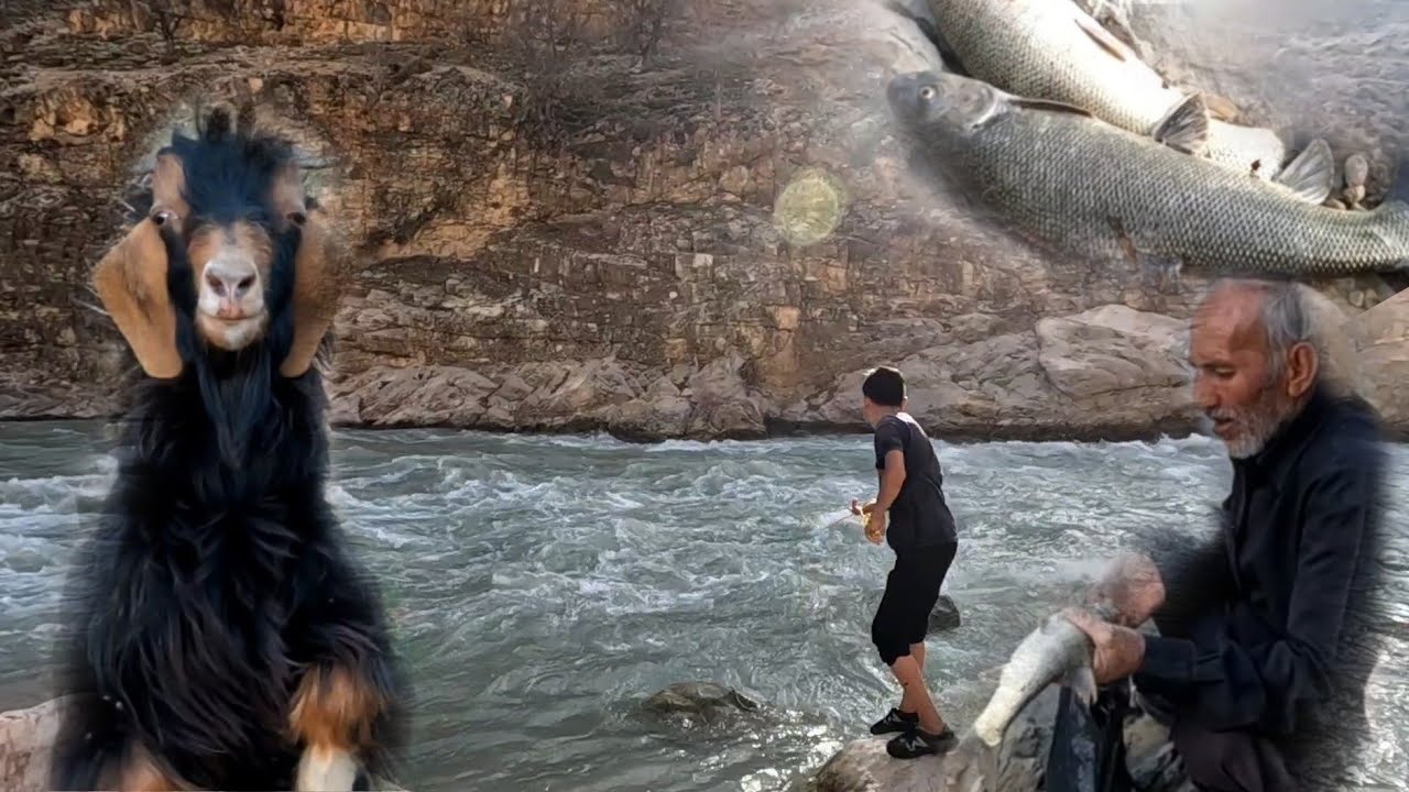 Catching fish, old man's happiness