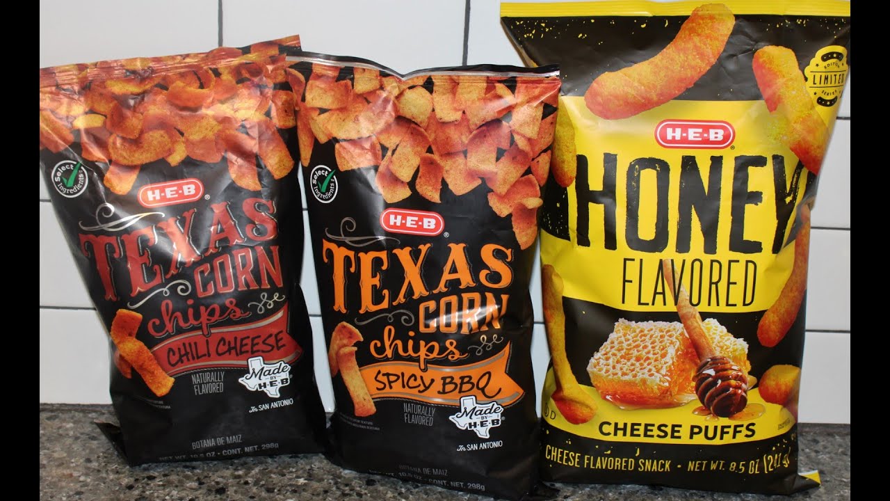 H-E-B Texas Corn Chips Chili Cheese & Spicy BBQ and Honey Flavored Cheese Puffs Review