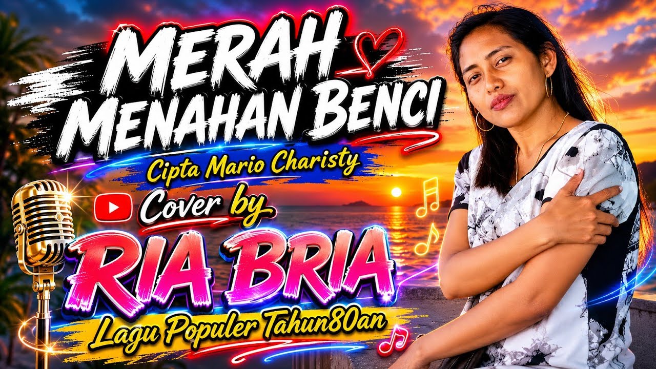 MERAH MENAHAN BENCI//COVER RIA BRIA //LAGU NOSTALGIA POPULER TAHUN80an