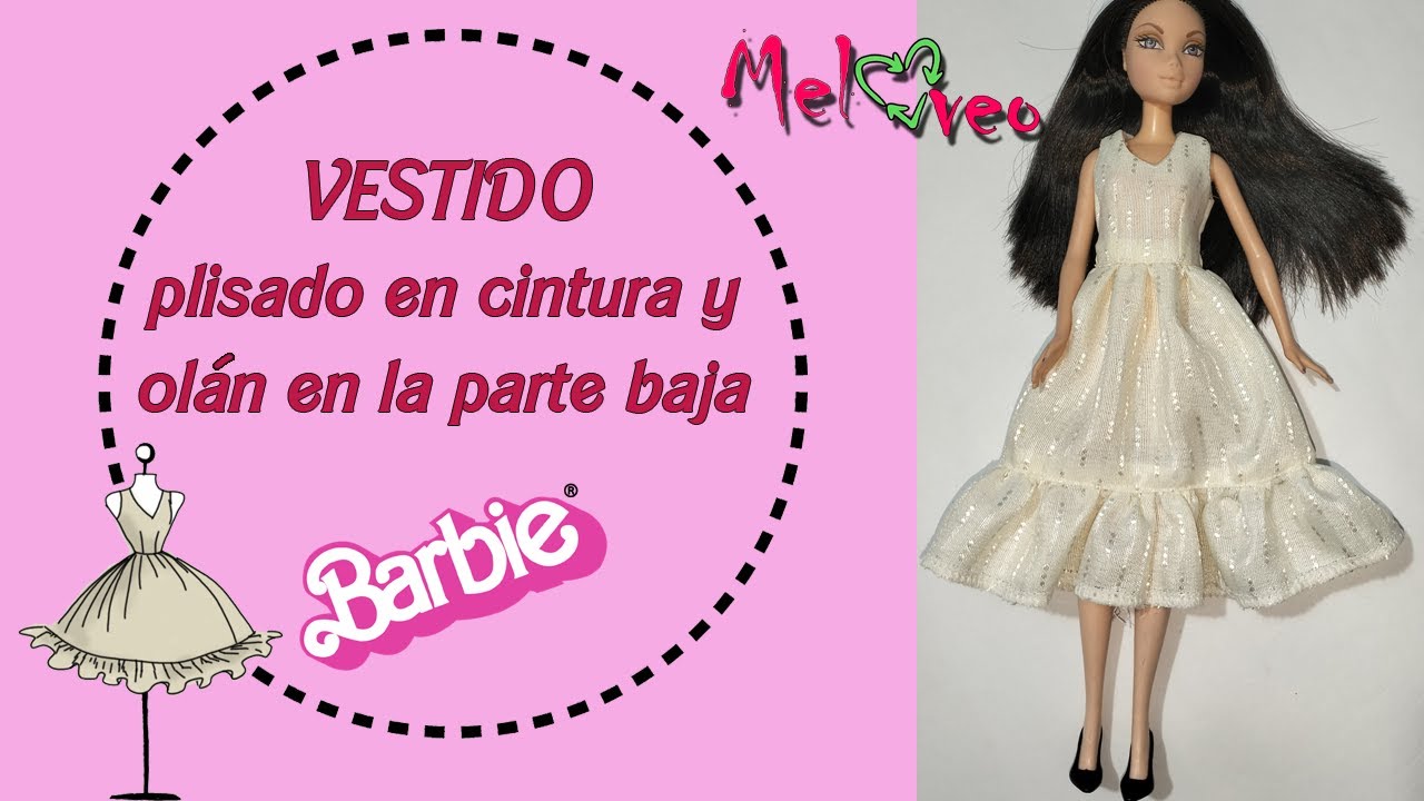 BARBIE VESTIDOS | Vestido plisado para para muñeca Barbie
