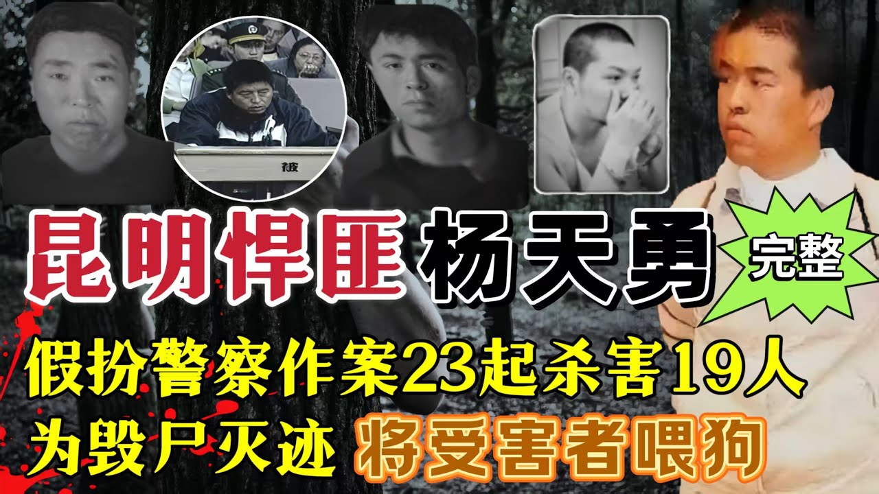 悍匪杨天勇假扮缉毒警、军人，劫车杀人23起，杀害19人，为毁尸灭迹，将受害者喂狗（完整版）#案件調查 #真實案件 #大案紀實
