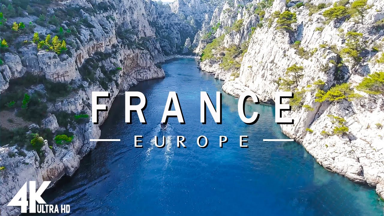 ПОЛЕТ НАД ФРАНЦИЕЙ (4K UHD) - Расслабляющая музыка и прекрасная природа - Видео 4K UltraHD