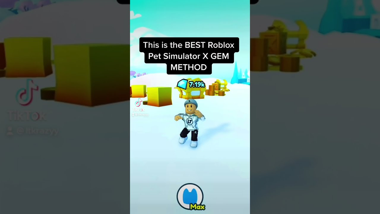 THIS GEM METHOD IS INSANE... (ROBLOX PET SIMULATOR X) #Shorts