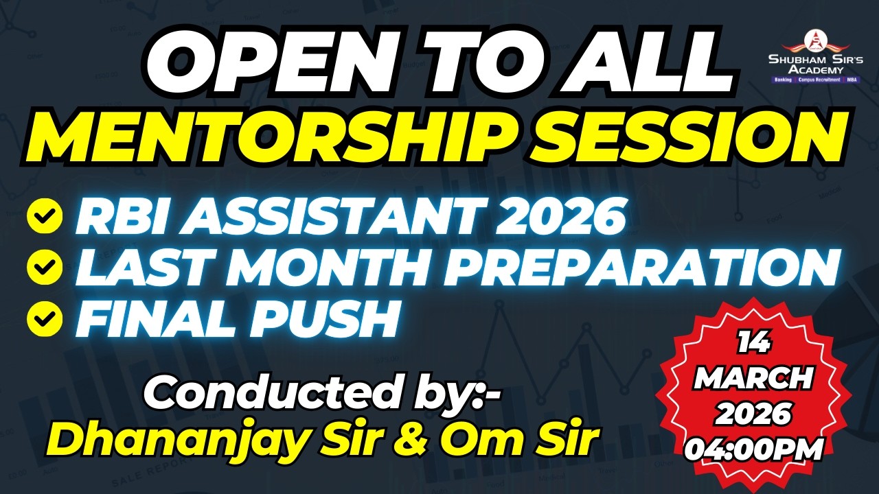 RBI Asst. 2026 Final Month Strategy🎯 | Open Mentorship with Dhananjay Sir & Om Sir #ssa #Mentorship