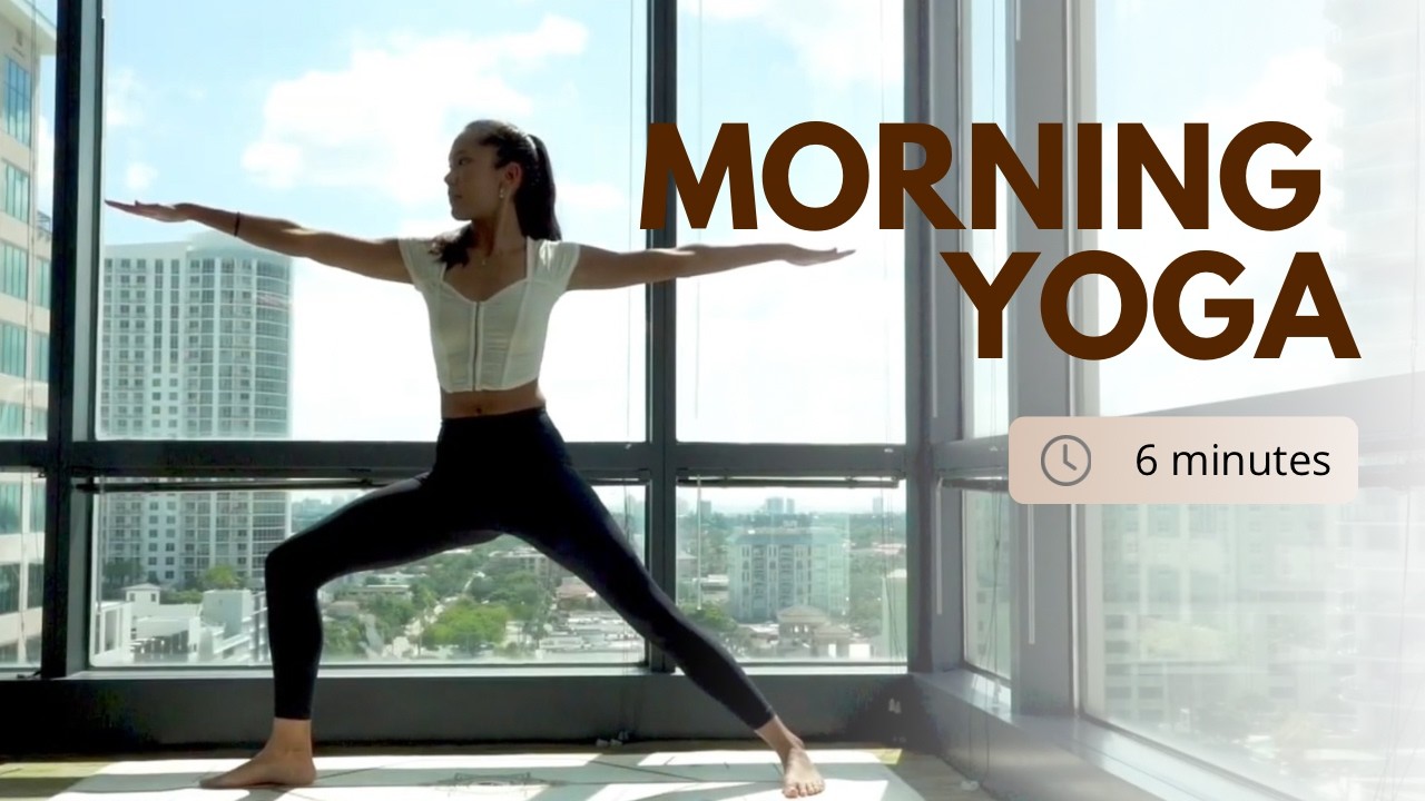 6 Minute Energizing Yoga Flow | Quick Full Body Stretch