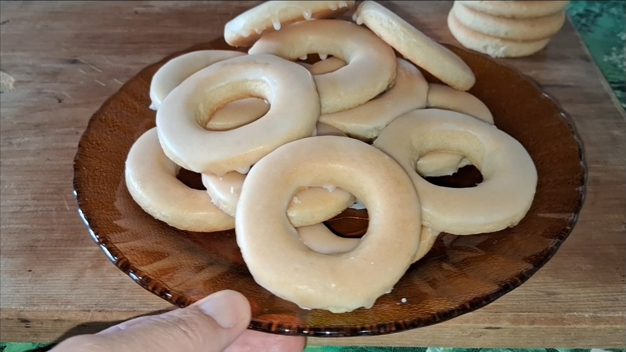 RICAS GALLETAS sin MANTECA Anillitos GLASEADAS receta fácil de HACER