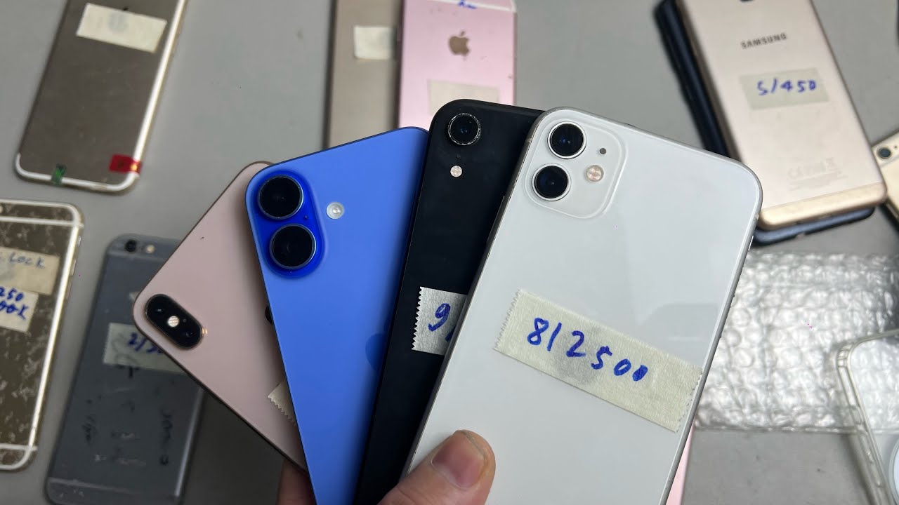 Продаю подержанные телефоны: 6s 250 тыс., 11 (обычный) 2500 тыс., XS Max 3500 тыс., 16 (обычный) ...