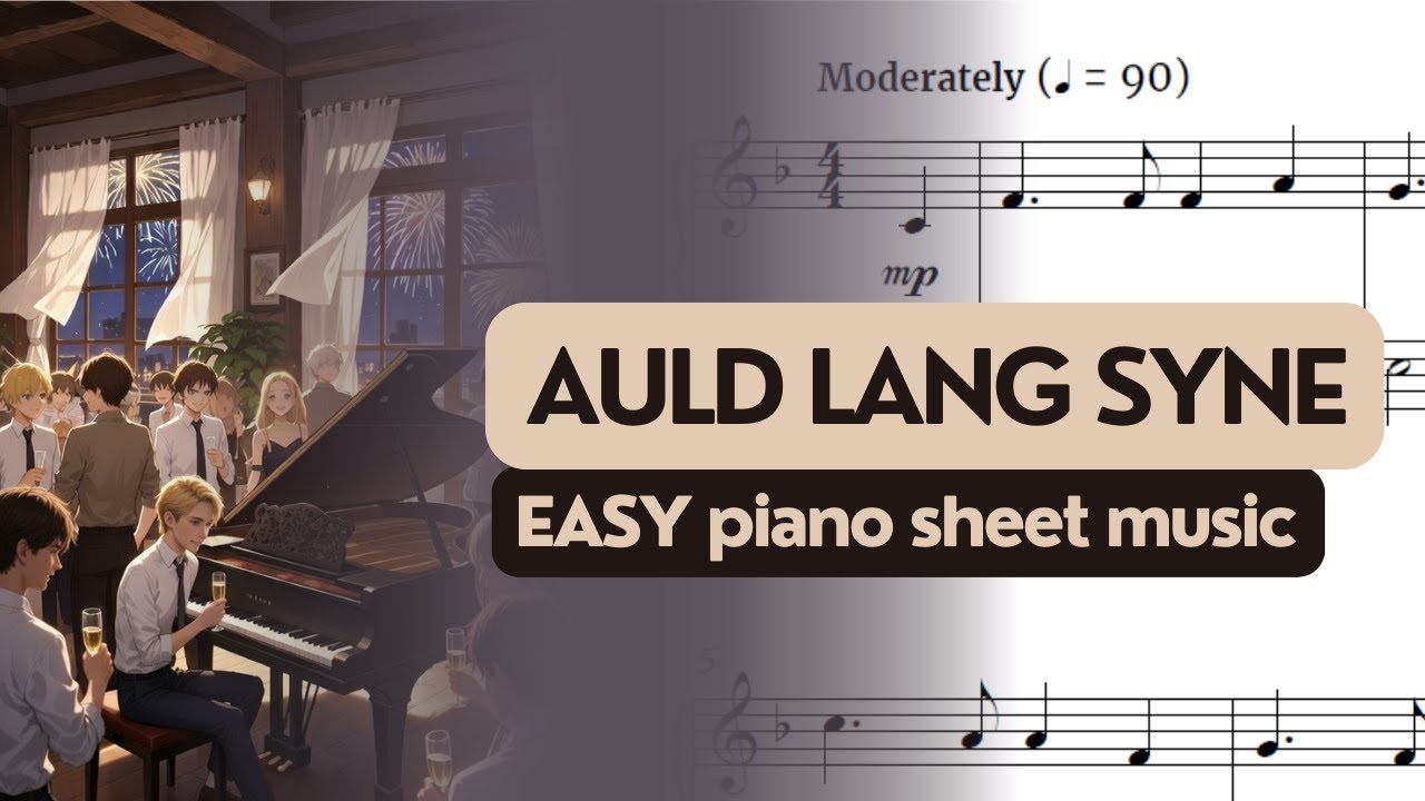 Auld Lang Syne | EASY piano sheet music