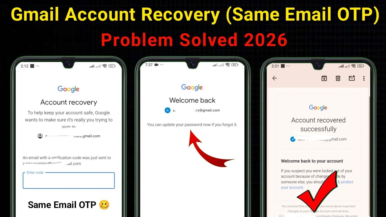 Gmail Account Recovery Same Email OTP Problem | How to Recover Gmail Account Step by Step 2026