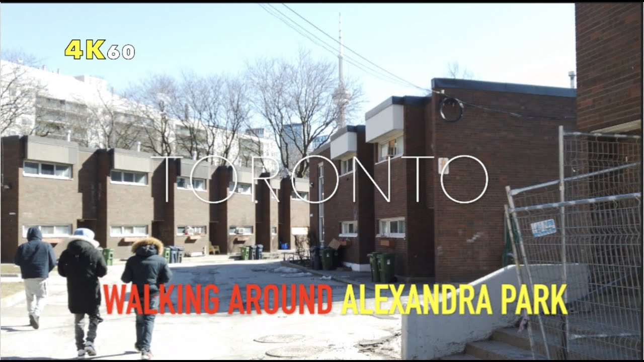Downtown Toronto Hood Walk - Through The Alexandra Park Projects & The Surrounding Neighbourhood -4K