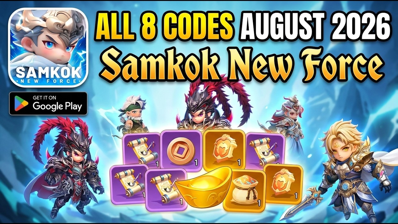 Samkok New Force 8: Коды за август 2026 (ОБНОВЛЕНО) | Актуальные RPG Gacha коды для Android