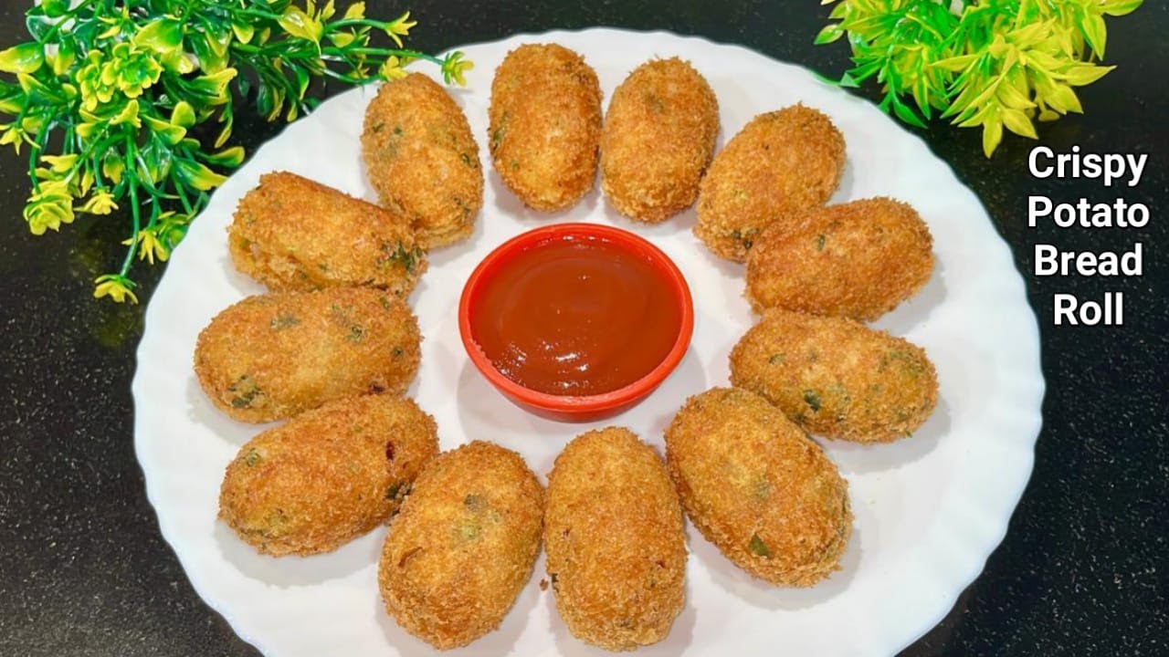 सबसे आसान है ये क्रिस्पी ब्रैड रोल बनाने का तरीका । Crispy Bread Potato Roll Recipe 