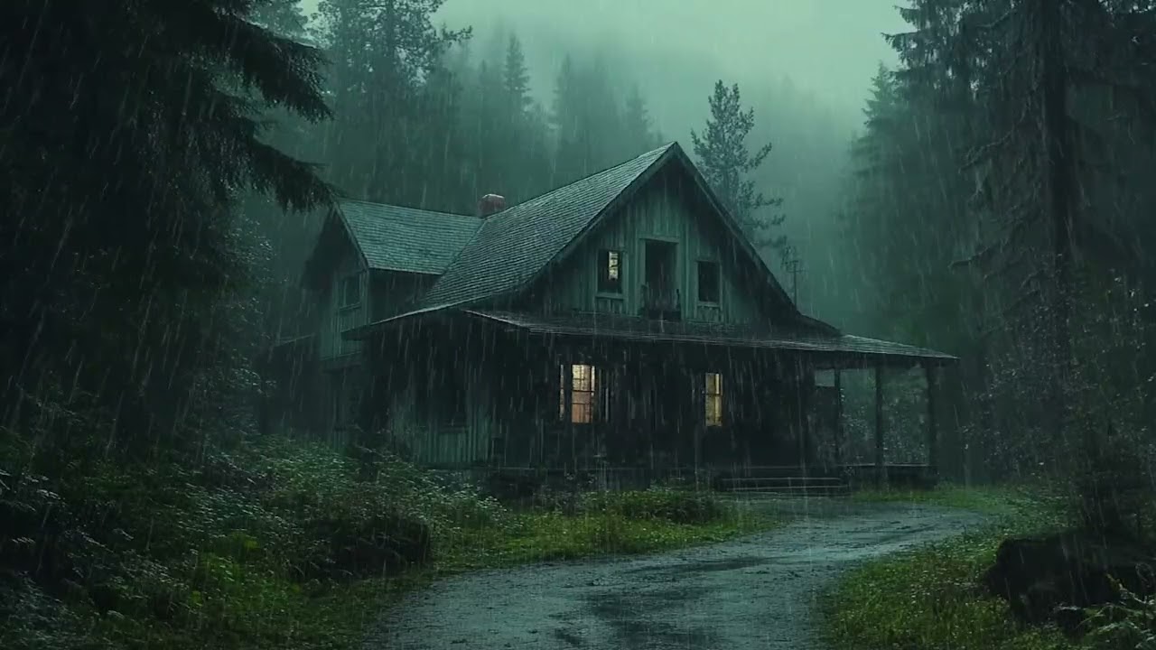 Heavy Night Rain Sounds to Beat Stress  Fall Asleep Fast in Just Minutes