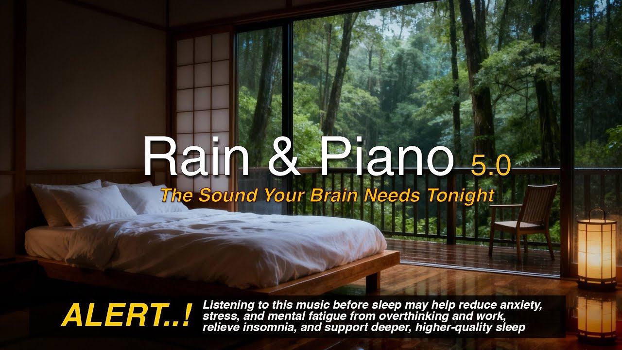 3 HOURS, Rain & Piano Relaxing 5 휴식과 빗소리와 피아노 5, リラックスのための雨とピアノ 5, Regen & Klavier zur Entspannung 5