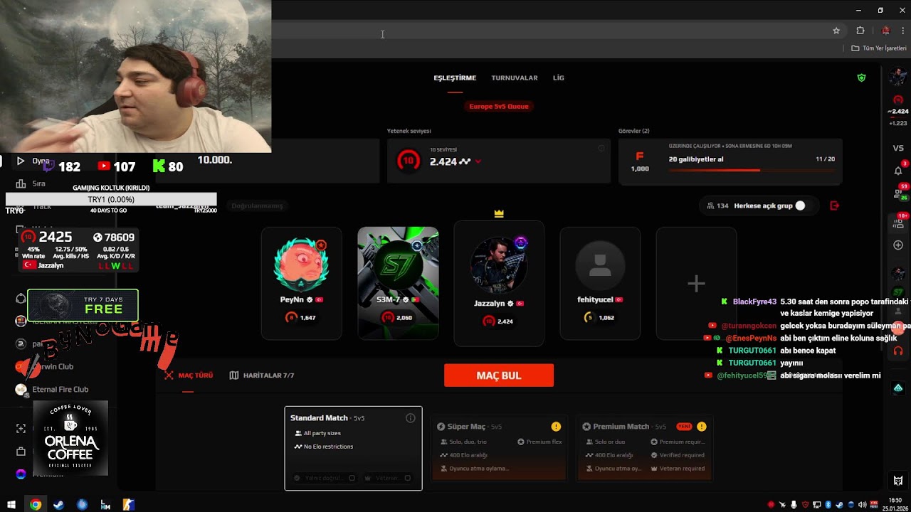 🔥 İZLEYİCİ OYUNU🔥 !bynogame !wraith !skinsmonkey !turknet !noping !orlena !misa #işbirliği