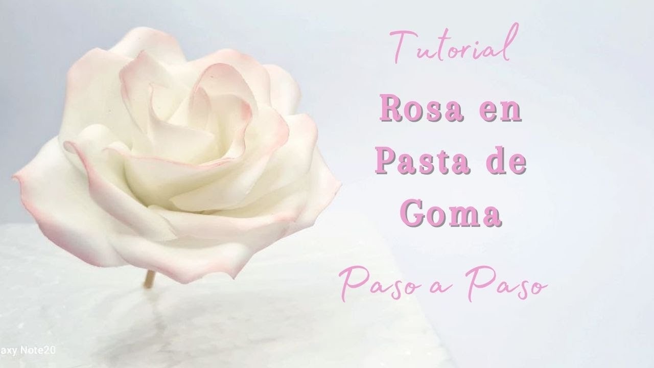 Cómo Hacer una Rosa en Pasta de goma // rosa en fondant // gumpaste rose // Figuras fondant