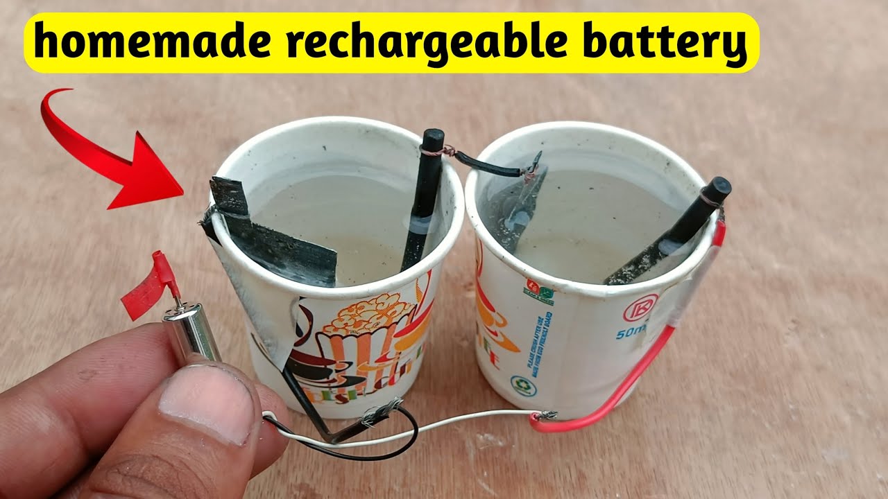 How to make battery at home | homemade rechargeable battery