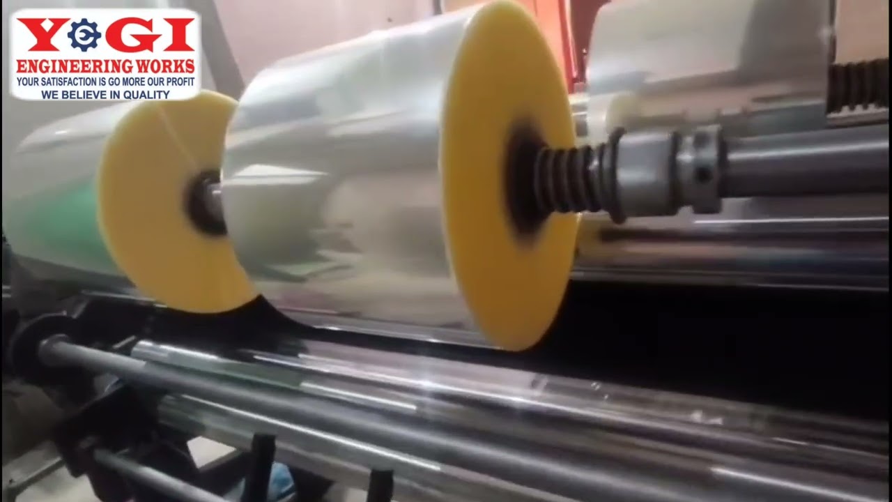 BOPP PVC POLYESTER PLASTIC FILM SLITTING REWINDING MACHINE 