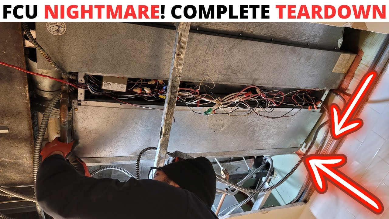HVAC Service Call: Fan Coil Unit ABSOLUTE NIGHTMARE! HVAC FCU Not Heating/Cooling-Complete Teardown
