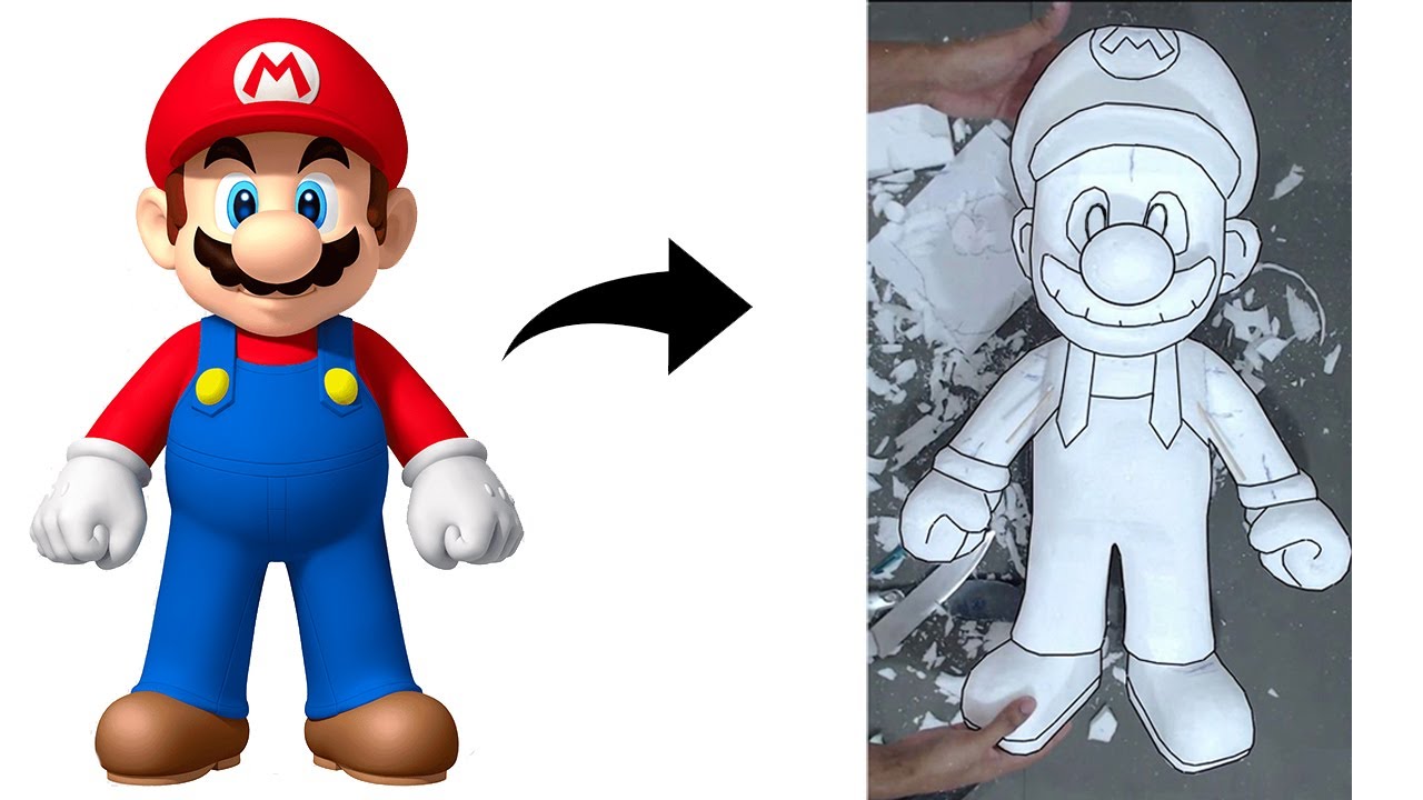 / Скульптура / Как сделать скульптуру из пенопласта ( MARIO BROS SPEED )