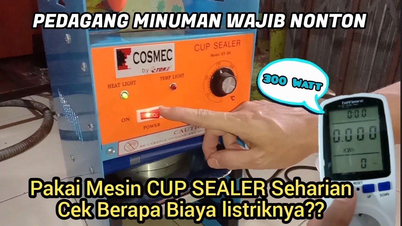 Review Cup SEALER ‼️ Cek Konsumsi Daya Listrik dan Biayanya selama satu Hari. [ kang Jaer Channel ]