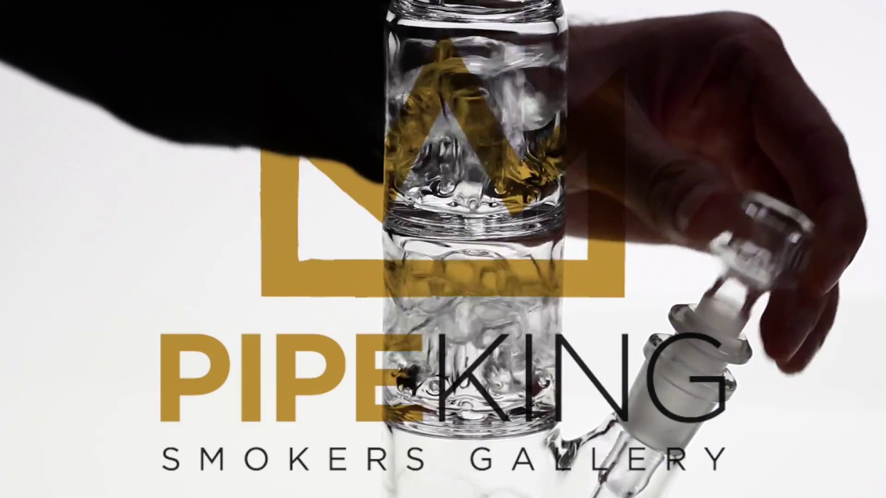 Hi Si Glass Triple Bell Perc Straight Tube
