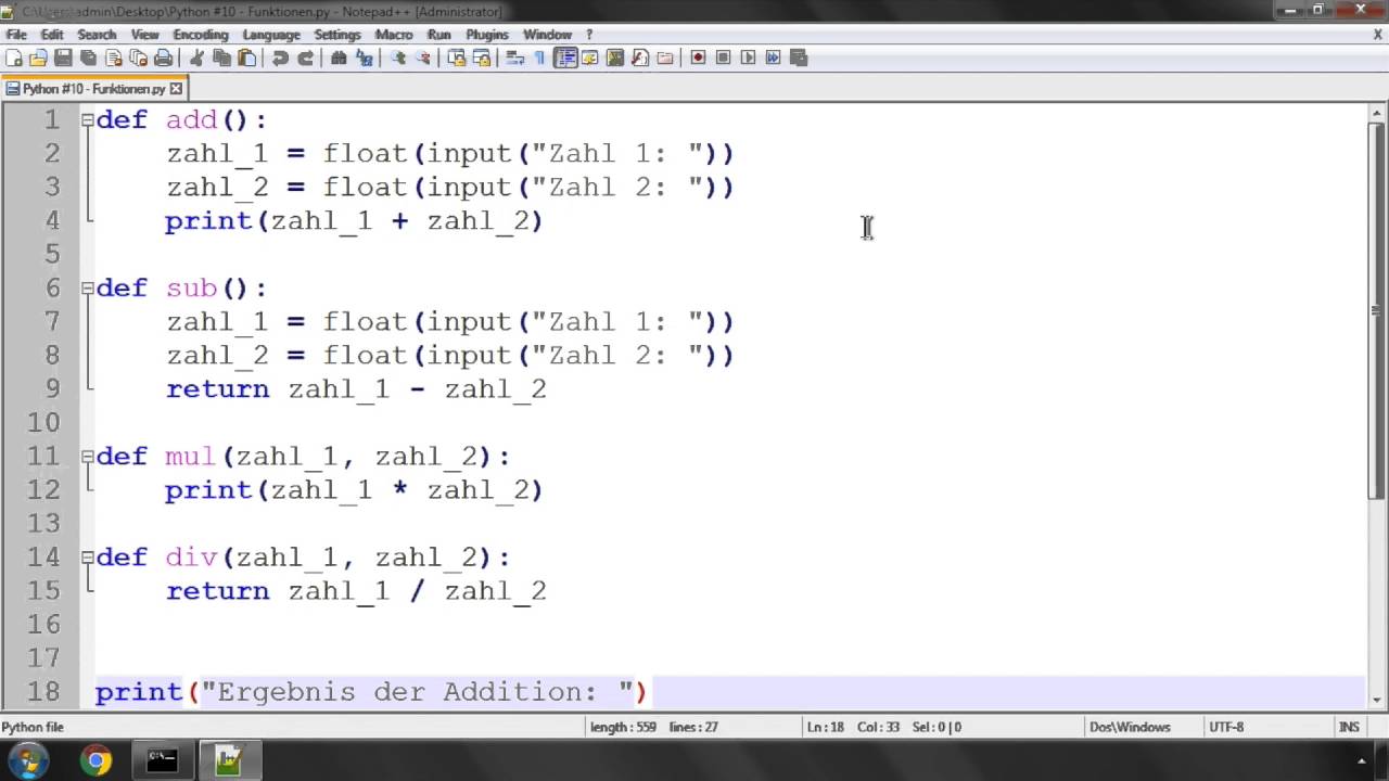 Python Crashkurs für Anfänger #10 | Eigene Funktionen