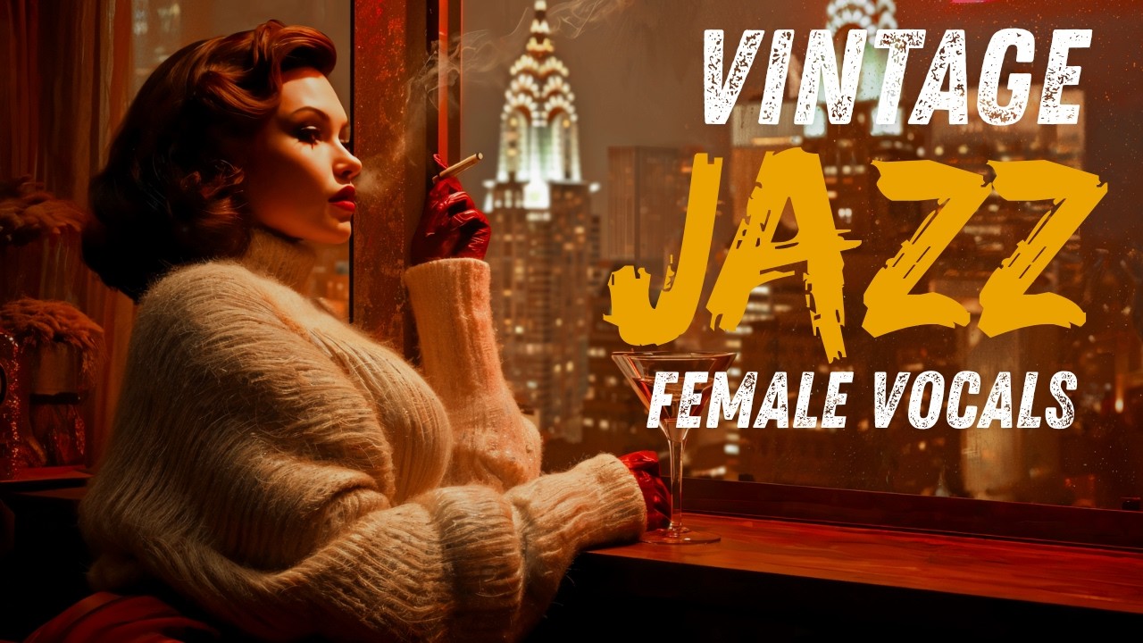 75 Min NYC Rooftop Jazz Bar ☕ Elegant Female Vocals 1940s