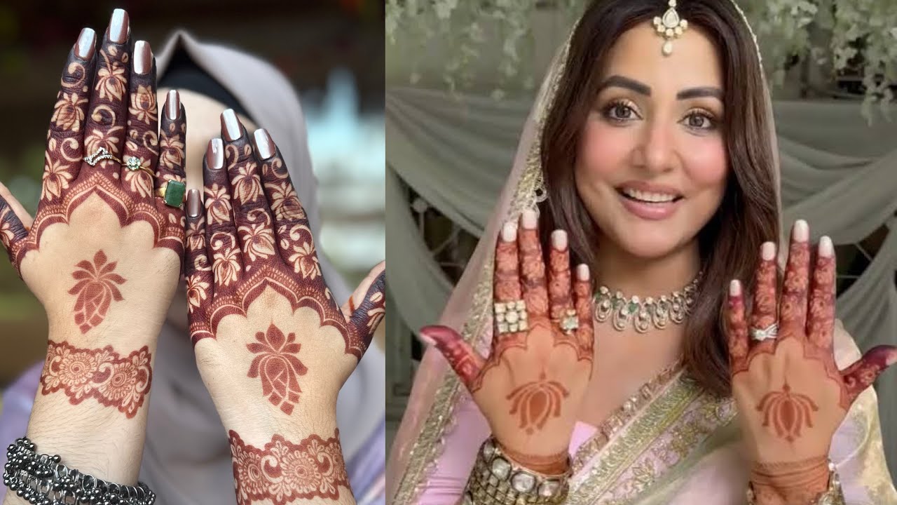 @HinaKhanOfficial ‘s bridal mehedi design part-1 