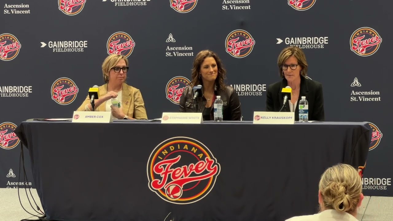 Stephanie White introductory press conference for Indiana Fever | with Amber Cox, Kelly Krauskopf