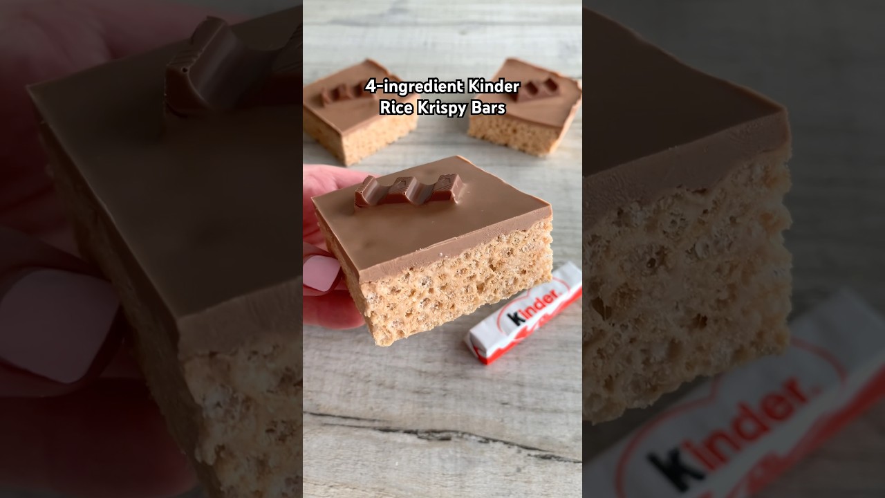 4-ingredient Kinder Rice Krispy Bars