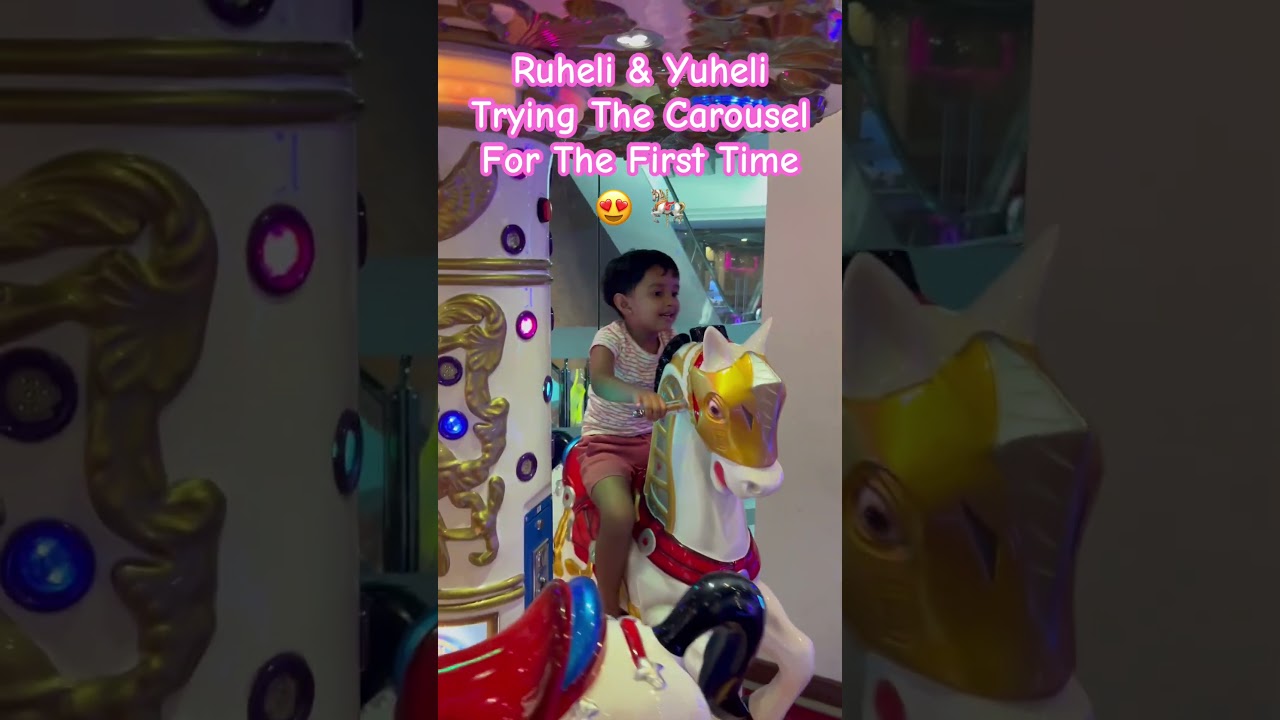 Ruheli & Yuheli Trying The Carousel For The First Time 🥰🎠 